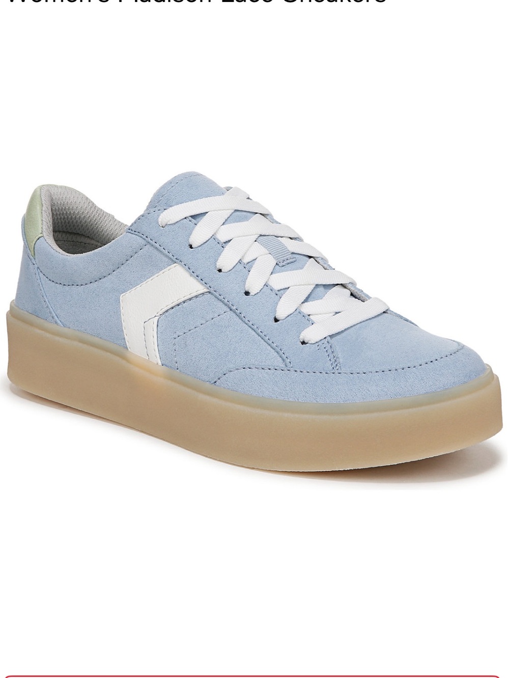 Dr Scholls 🌀NWT! Women’s Light Blue faux suede Lace-Up Sneaker